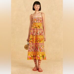 Farm Rio Mixed Fruits Paradise Midi Dress Size M